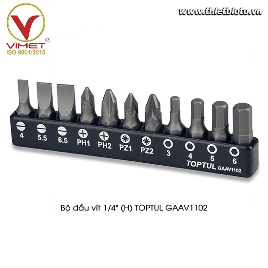 Bộ đầu vít 1/4" (H) TOPTUL GAAV1102