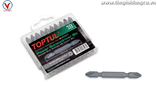 Bộ mũi vít bake 10 chi tiết  PH1x65mm Toptul GAAW1002