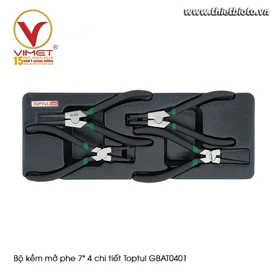 Bộ kềm mở phe 7" 4 chi tiết Toptul GBAT0401