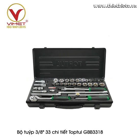 Bộ tuýp 3/8" 33 chi tiết Toptul GBB3318