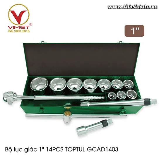 Bộ lục giác 1" 14PCS TOPTUL GCAD1403