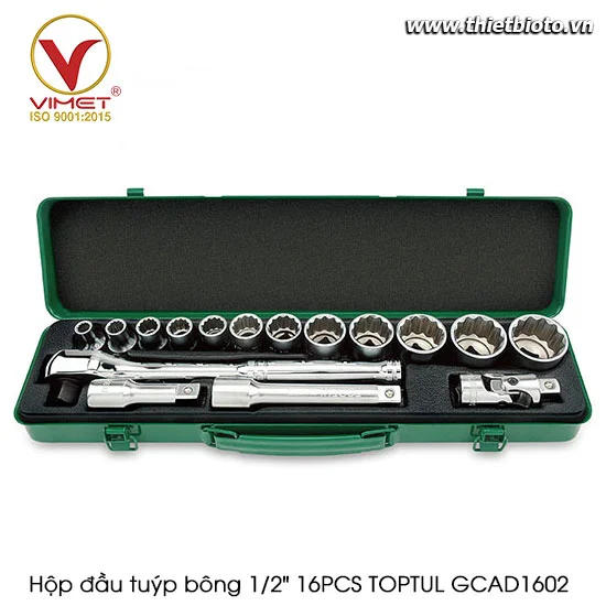 Hộp đầu tuýp 1/2" 16 chi tiết TOPTUL GCAD1602