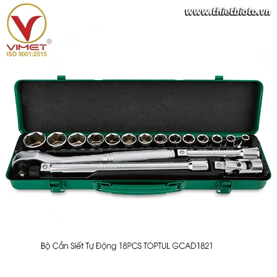Bộ đồ nghề xách tay 18pcs Toptul GCAD1821