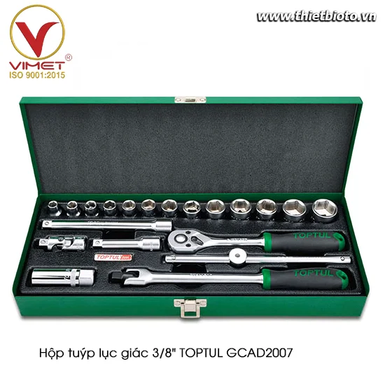 Hộp đầu tuýp 3/8" 20 chi tiết TOPTUL GCAD2007