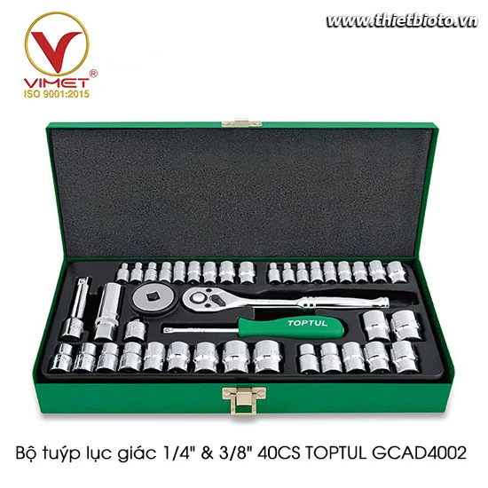Bộ tuýp lục giác 1/4" & 3/8" 40CS TOPTUL GCAD4002