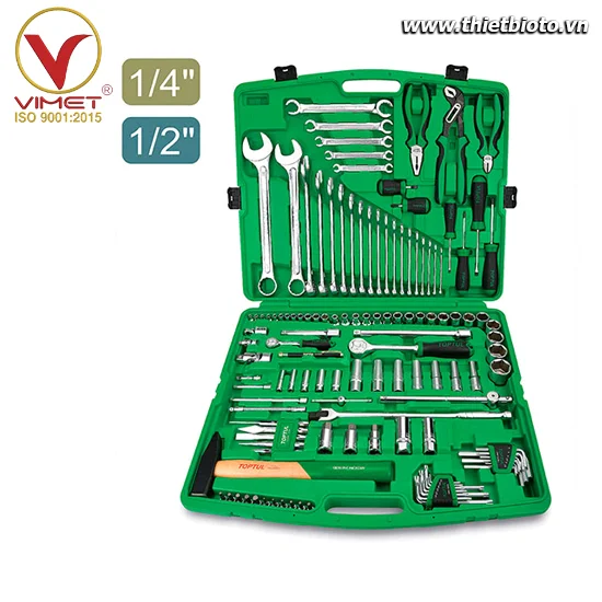Bộ dụng cụ cầm tay cao cấp 130 chi tiết TOPTUL GCAI130T
