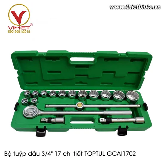 Bộ tuýp đầu 3/4" 17 chi tiết TOPTUL GCAI1702