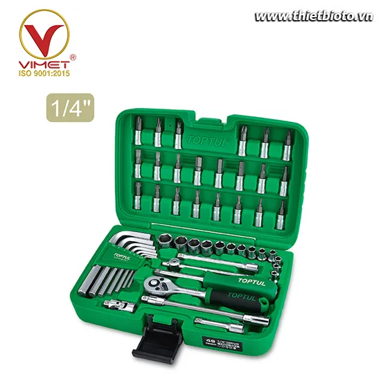 Bộ đầu tuýp lục giác 1/4" 49pcs TOPTUL GCAI2492