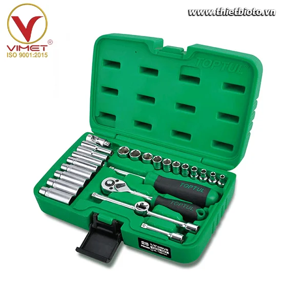 Bộ tuýp xách tay 1/4" 25 chi tiết TOPTUL GCAI2501