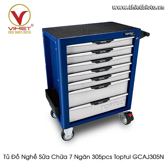 Tủ dụng cụ đồ nghề sửa chữa 7 ngăn 305 chi tiết TOPTUL GCAJ305N
