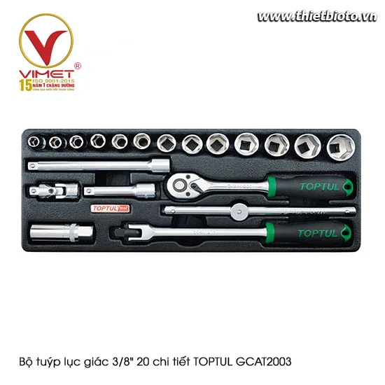 Bộ tuýp lục giác 3/8" 20 chi tiết TOPTUL GCAT2003
