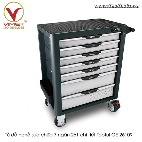 Tủ đồ nghề sửa chữa 7 ngăn 261 chi tiết TOPTUL GE-26109