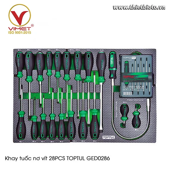 Khay tuốc nơ vít 28PCS TOPTUL GED0286