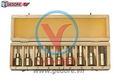 Bộ tuýp 1/2" đầu vít 10pcs GED0440039S Gedore