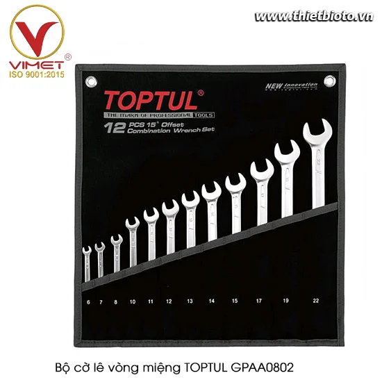 Bộ cờ lê vòng miệng TOPTUL GPAA0802