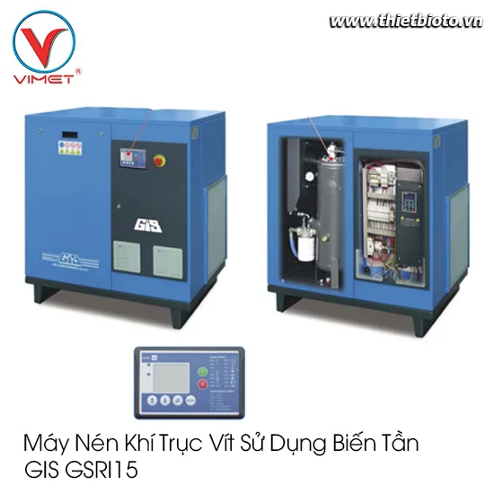 Máy nén khí trục vít inverter GIS 15 HP Gis GSRI15