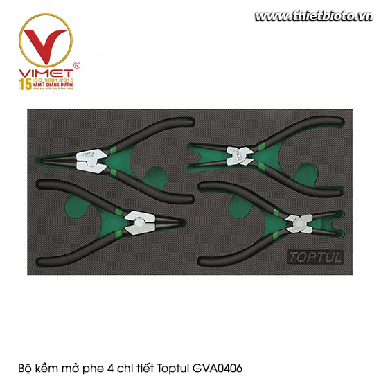 Bộ kềm mở phe 4 chi tiết Toptul GVA0406