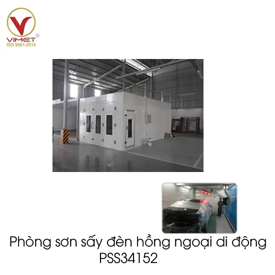 Phòng sơn sấy cao cấp đèn hồng ngoại di động VIMET PSS34152