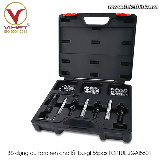 Bộ Dụng Cụ Sửa Ren Bugi Chuyên Nghiệp 56 Món toptul JGAI5601