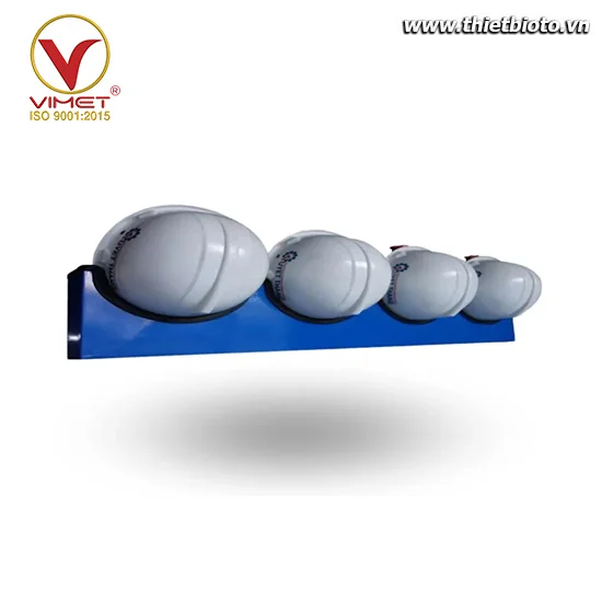 Giá treo nón bảo hộ lao động 4 nón (loại treo trên tường) QT-BBH01-A4