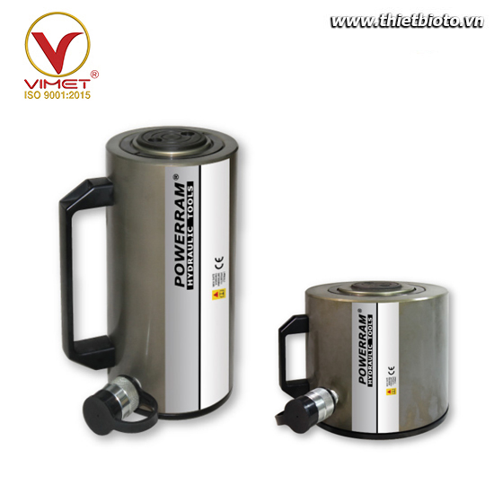 Kích thủy lực 1 chiều 100 tấn vỏ nhôm Powerram SSA1008
