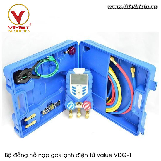 Bộ đồng hồ nạp gas lạnh điện tử Value VDG-1