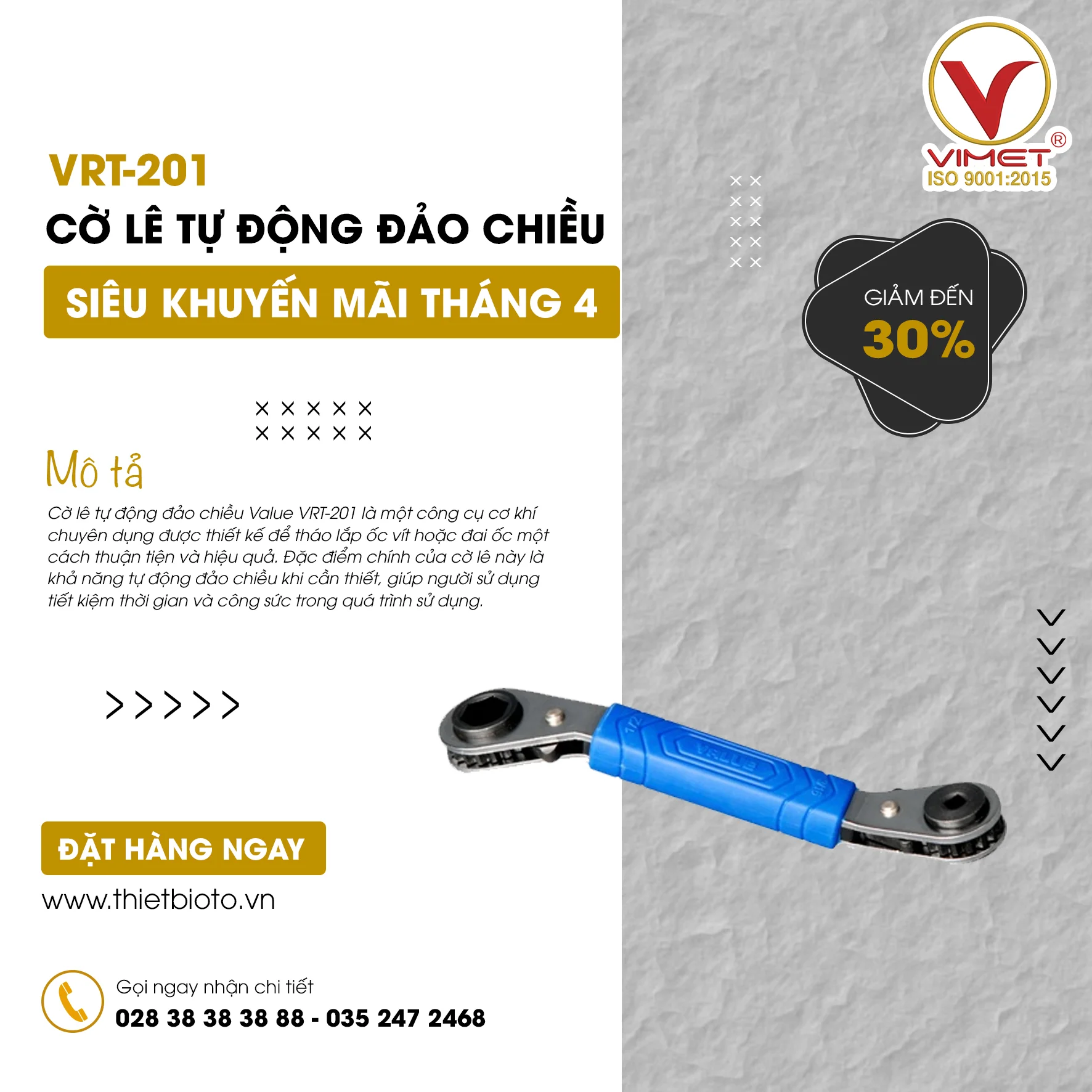 Cờ lê tự động đảo chiều Value VRT-201