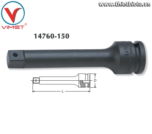 Đầu nối lục giác 150mm Koken 14760-150
