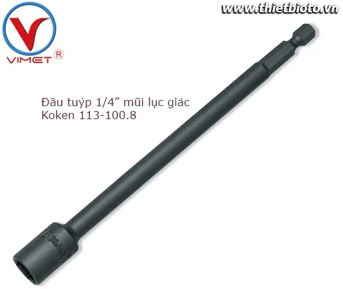 Đầu tuýp mũi lục giác 1/4" Koken 113.100-8