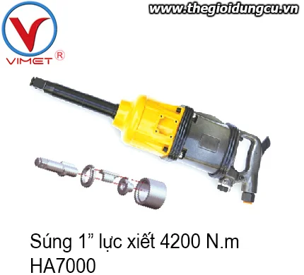 Súng 1" lực xiết 4200 N.m HIDI HA7000