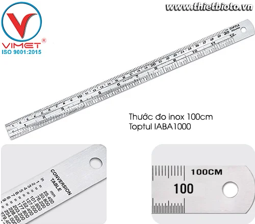 Thước đo bằng thép không gỉ Toptul IABA1000