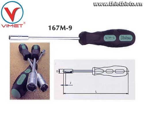 Tua vít đầu tuýp 9mm Koken 167M-9