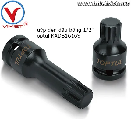 Tuýp đen đầu bông 1/2" Toptul KADB1616S