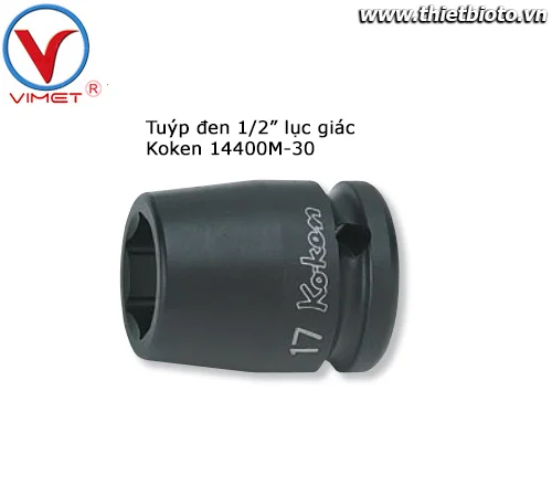 Tuýp đen 1/2" lục giác Koken 14400M-30