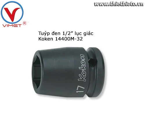 Tuýp đen 1/2" lục giác Koken 14400M-32