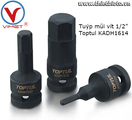 Tuýp đen mũi vít 1/2" Toptul KADH1614