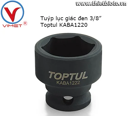 Tuýp lục giác đen 3/8" Toptul KABA1220