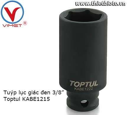 Tuýp lục giác đen 3/8" Toptul KABE1215