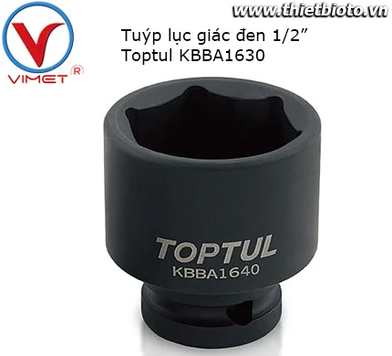 Tuýp đen lục giác 1/2" Toptul KBBA1630