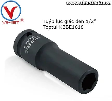 Tuýp lục giác đen 1/2" Toptul KBBE1618