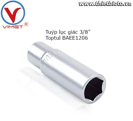 Tuýp lục giác 3/8" Toptul BAEE1206