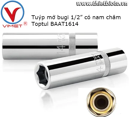 Tuýp mở bugi 1/2" có nam châm Toptul BAAT1614