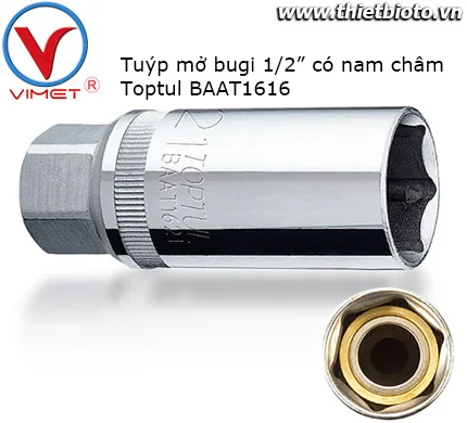 Tuýp mở bugi 1/2" có nam châm Toptul BAAT1616