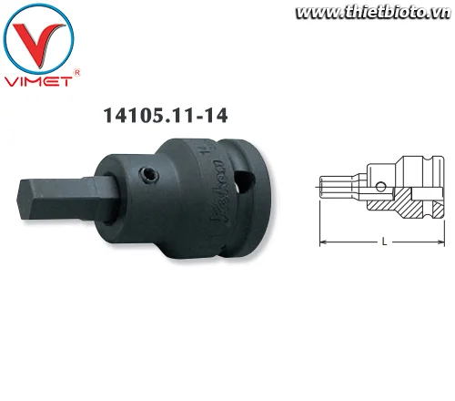 Đầu tuýp lục giác 14mm Koken 14105.11-14